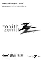 Zenith C27V36 C32V36 TV Operating Manual